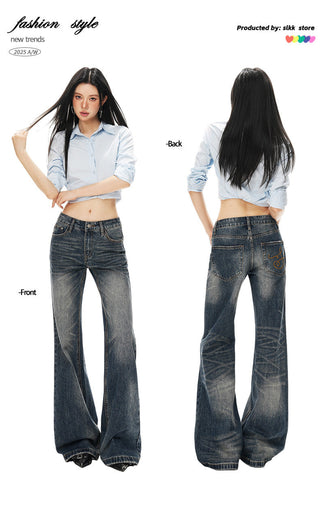 low waist bell-bottom