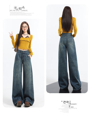 high waist wide jeans