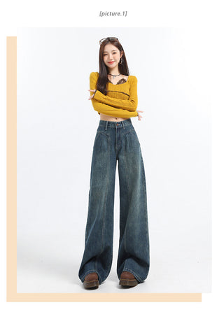 high waist wide jeans