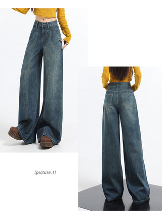 high waist wide jeans