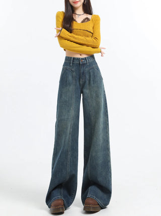high waist wide jeans