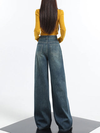 high waist wide jeans