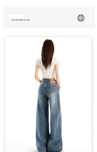 high waist wide jeans