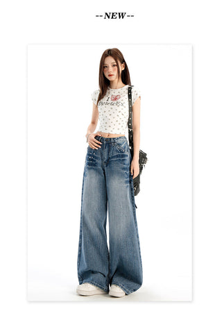 high waist wide jeans