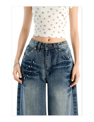 high waist wide jeans