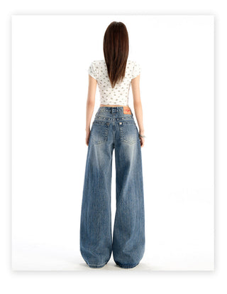 high waist wide jeans