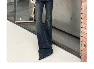 low waist bell-bottom