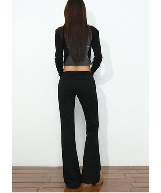 hip-hugger flare jeans