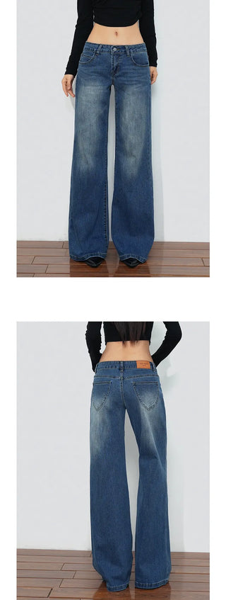 loose bell-bottom jeans