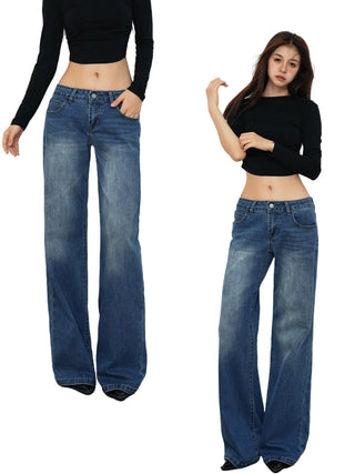 loose bell-bottom jeans