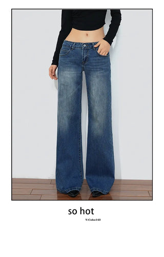 loose bell-bottom jeans