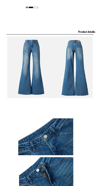loose bell-bottom jeans
