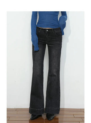 low waist flare jeans
