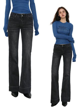 low waist flare jeans