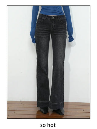 low waist flare jeans