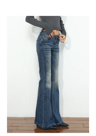 low waist flare jeans