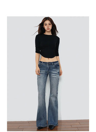 low waist flare jeans