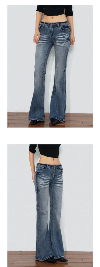 low waist flare jeans