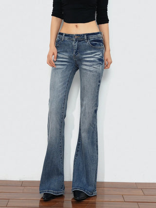 low waist flare jeans