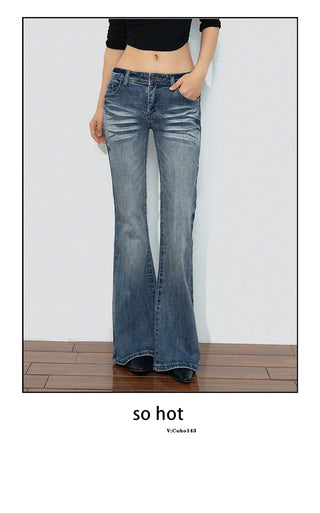 low waist flare jeans