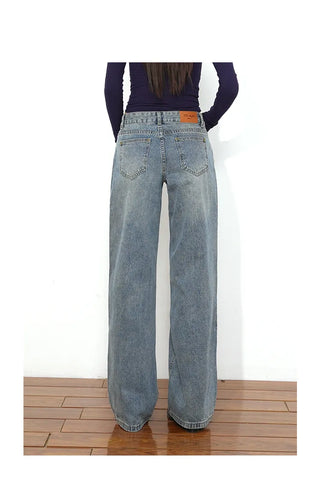 low waist straight jeans