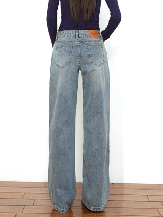 low waist straight jeans