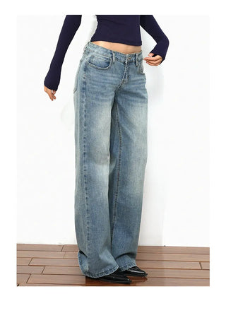 low waist straight jeans