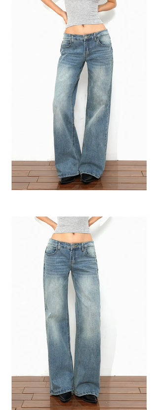 low waist straight jeans
