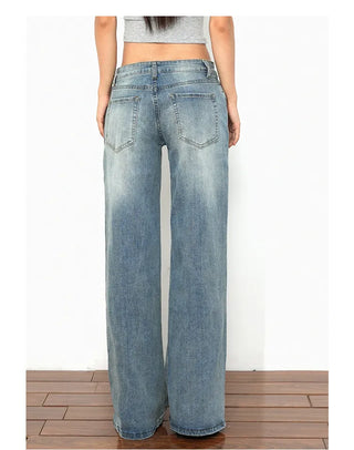 low waist straight jeans