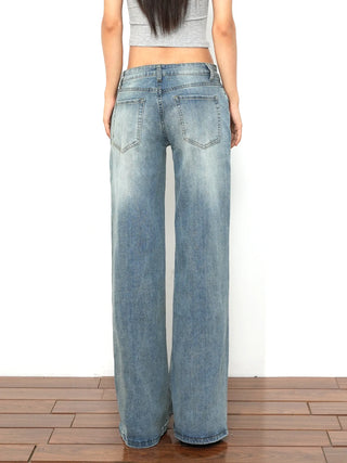 low waist straight jeans
