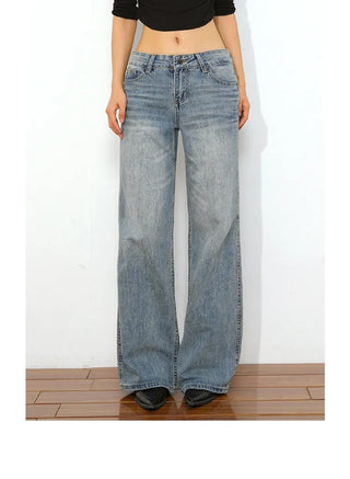 low waist straight jeans