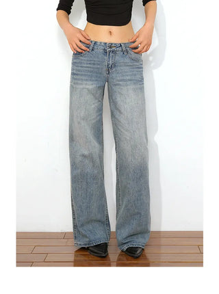low waist straight jeans