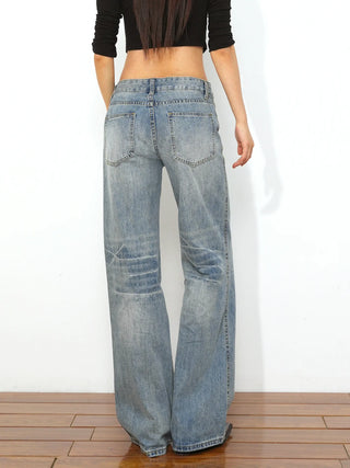 low waist straight jeans
