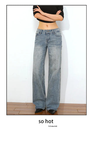low waist straight jeans
