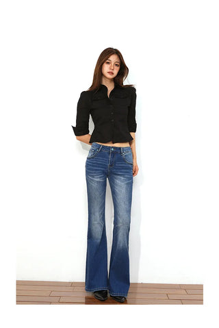 mid-low flare jeans