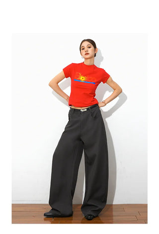wide leg suit pants