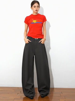 wide leg suit pants