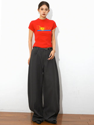 wide leg suit pants