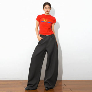 wide leg suit pants