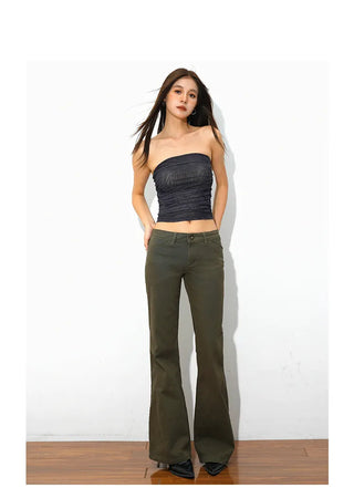 low waist casual pants