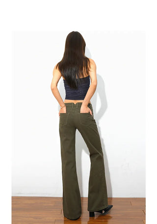 low waist casual pants