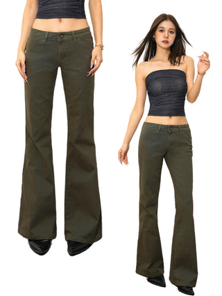 low waist casual pants