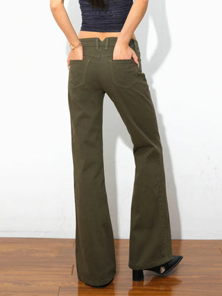 low waist casual pants