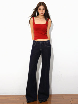 wide leg flared jeans