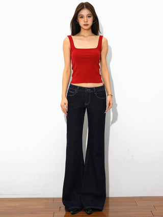 wide leg flared jeans