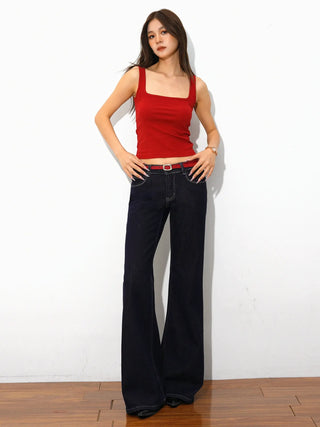 wide leg flared jeans