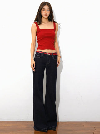 wide leg flared jeans