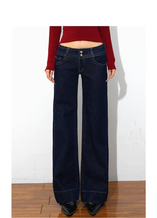 low waist straight jeans