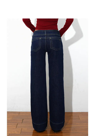 low waist straight jeans