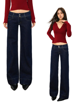 low waist straight jeans